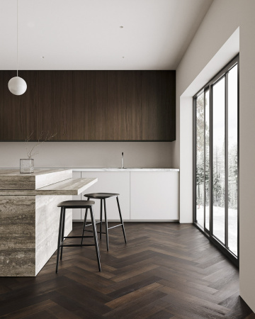 Кварцевый ламинат Fargo Бевел Английская ёлка Дуб Стамбул 33-653-19